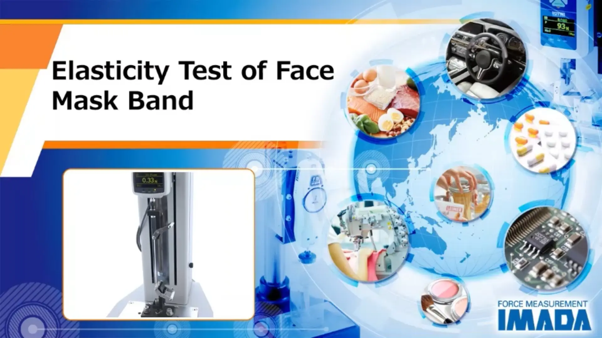 Elasticity test of face mask band